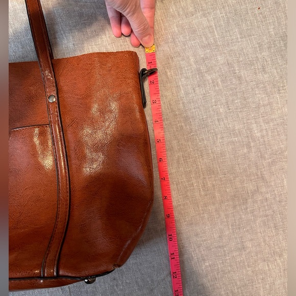 Faux leather cinnamon brown handbag purse/ inner and outer pockets - Picture 6 of 10